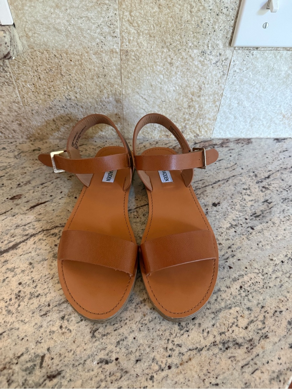 Steve Madden Tan Leather Sandals